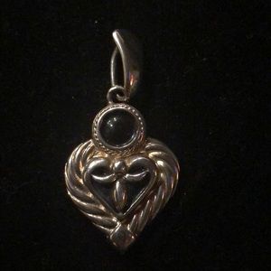 Premier Designs Silver Tone Celtic Cable Heart Pendant